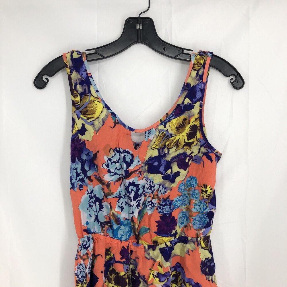 kirra floral sleeveless tank top pockets webbed bank juniors dress Youth Medium